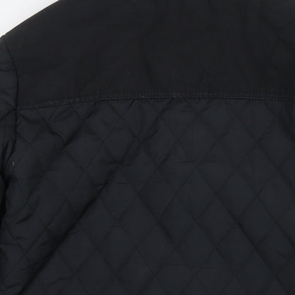 Mens UK Size S River Island Black Quilted Coat