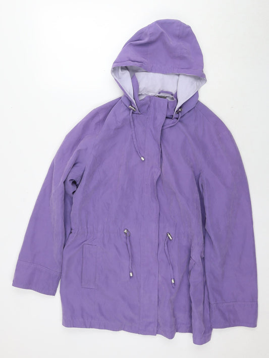 Womens UK Size 16 Debenhams Purple Parka Coat