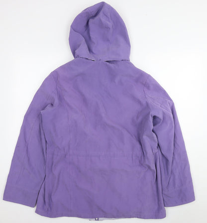 Womens UK Size 16 Debenhams Purple Parka Coat