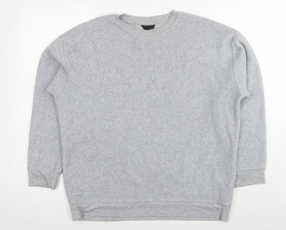 Topshop Womens Grey Polyester Pullover Sweatshirt Size 12 Pullover