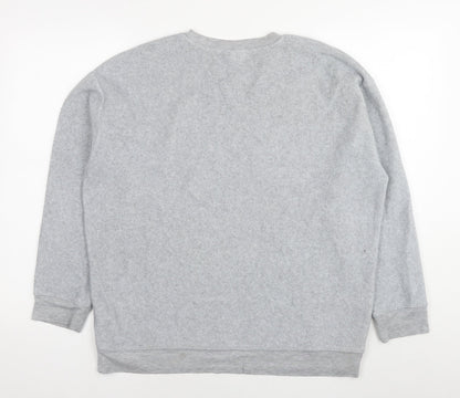 Topshop Womens Grey Polyester Pullover Sweatshirt Size 12 Pullover