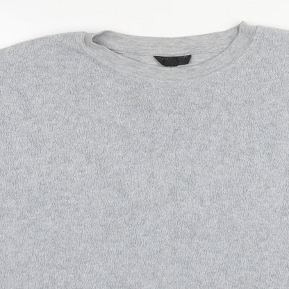 Topshop Womens Grey Polyester Pullover Sweatshirt Size 12 Pullover