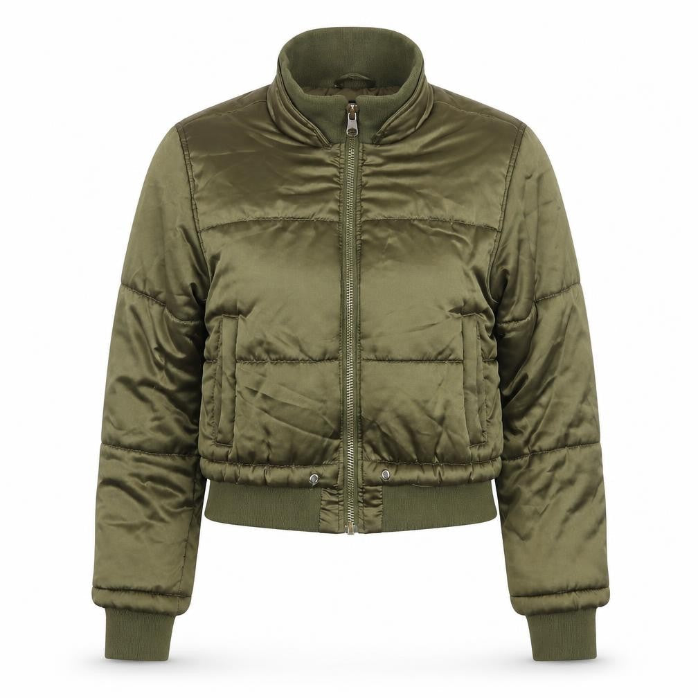 Womens UK Size 8 Topshop Green Puffer Jacket