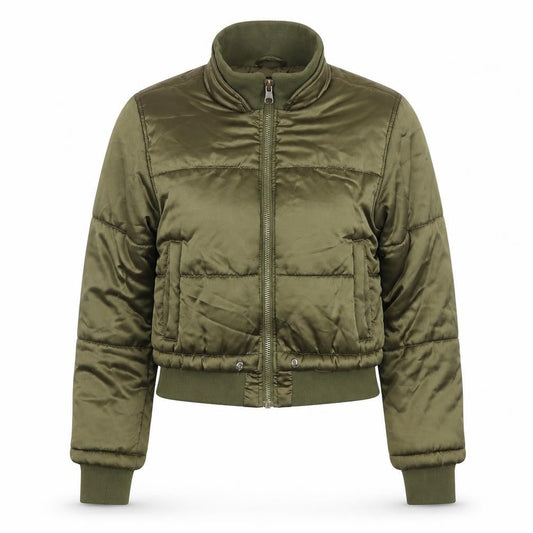 Womens UK Size 8 Topshop Green Puffer Jacket