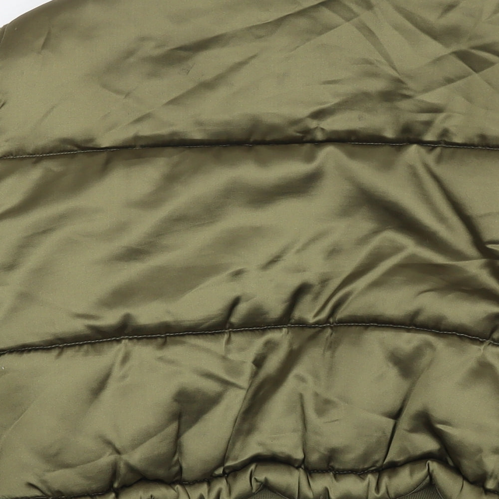 Womens UK Size 8 Topshop Green Puffer Jacket