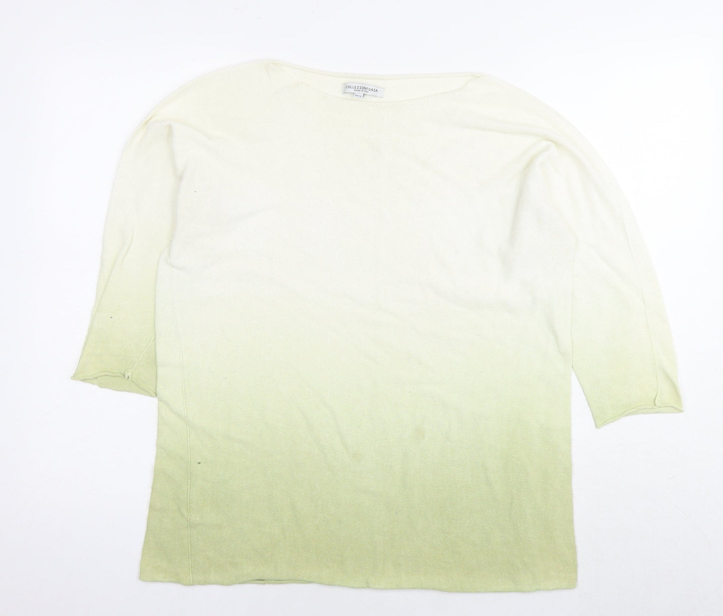 Womens UK Size M Collezione Gaia Green Pullover Jumper