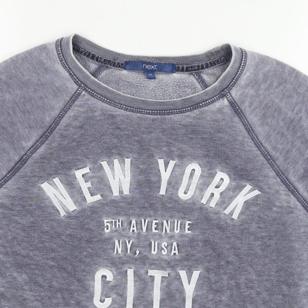 Womens UK Size XS NEXT Blue Pullover Sweatshirt