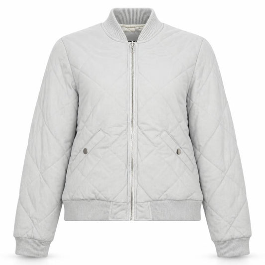 Womens UK Size 12 River Island Grey Quilted Coat