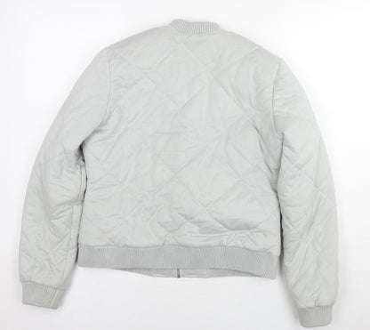 Womens UK Size 12 River Island Grey Quilted Coat