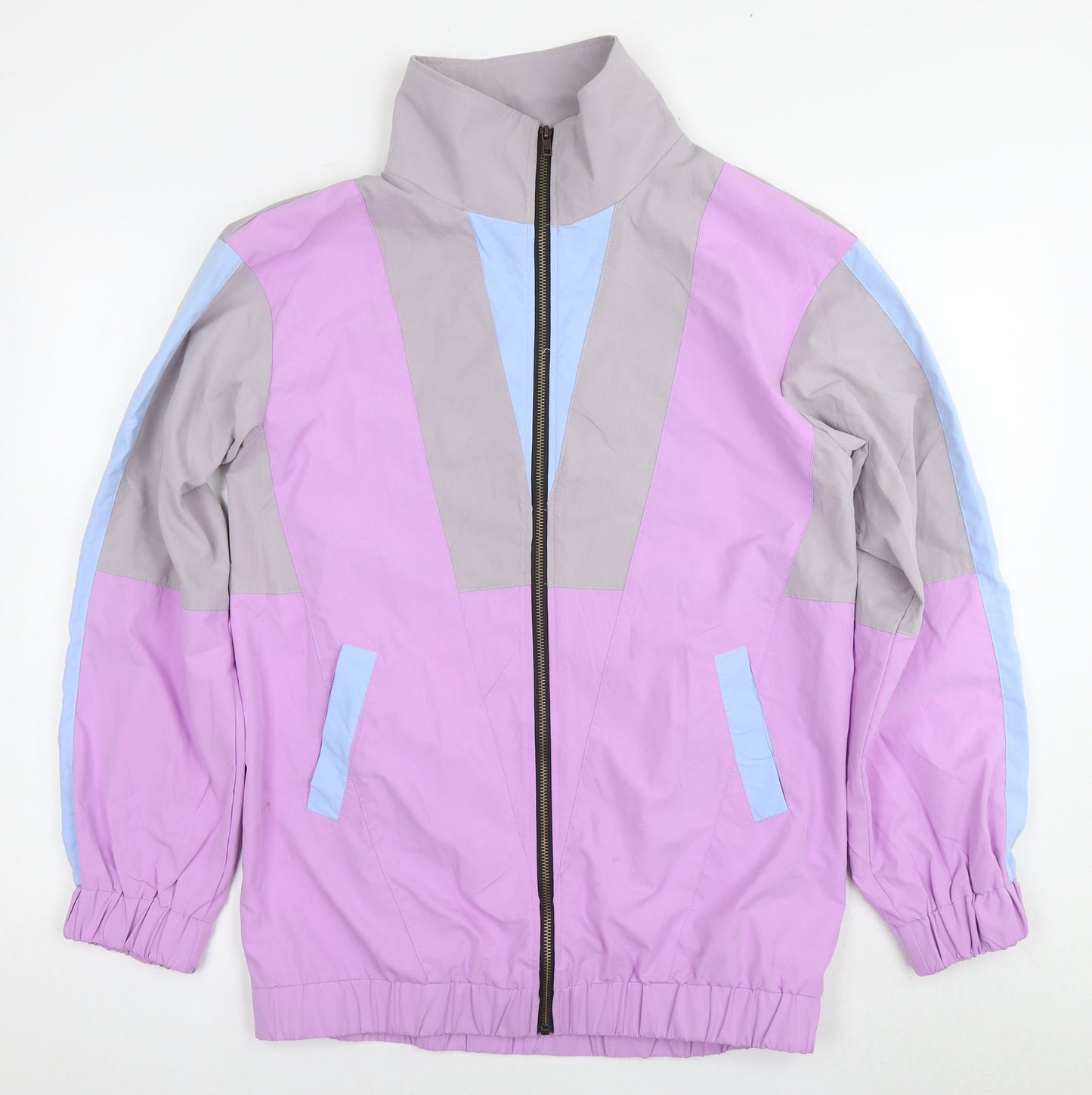 Womens UK Size 10 PRETTYLITTLETHING Multicoloured Windbreaker Coat