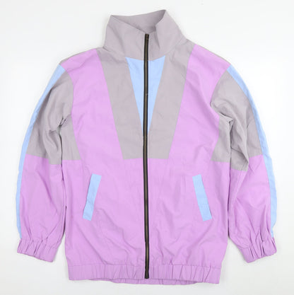Womens UK Size 10 PRETTYLITTLETHING Multicoloured Windbreaker Coat
