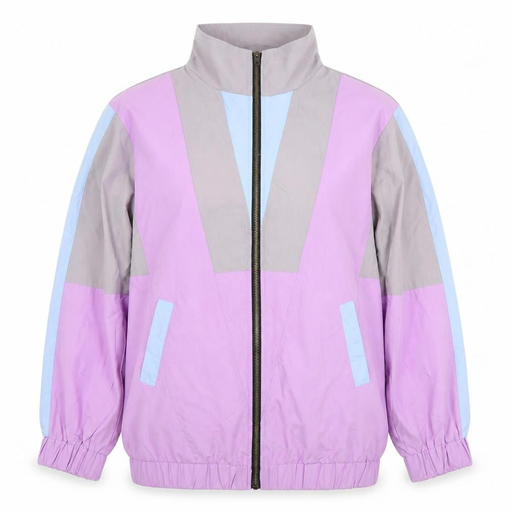 Womens UK Size 10 PRETTYLITTLETHING Multicoloured Windbreaker Coat