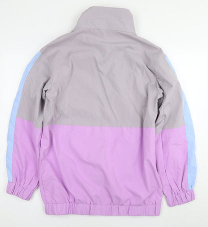 Womens UK Size 10 PRETTYLITTLETHING Multicoloured Windbreaker Coat