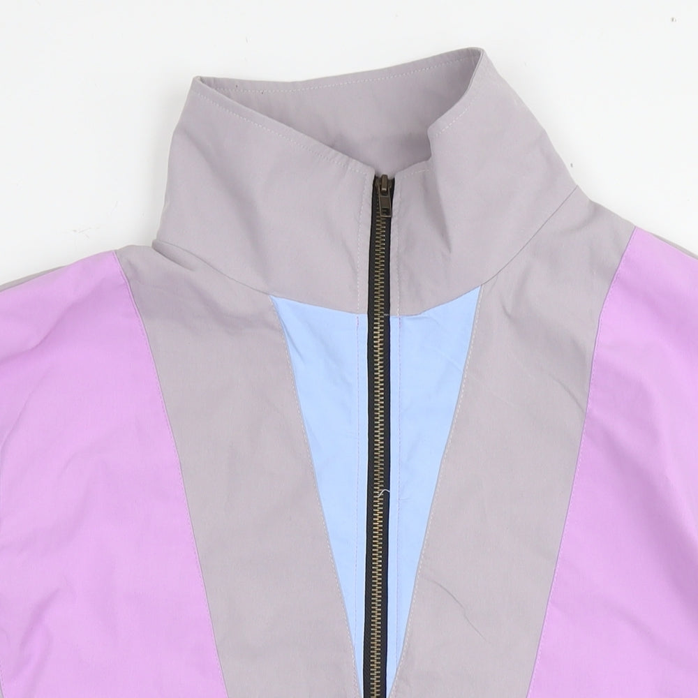 Womens UK Size 10 PRETTYLITTLETHING Multicoloured Windbreaker Coat