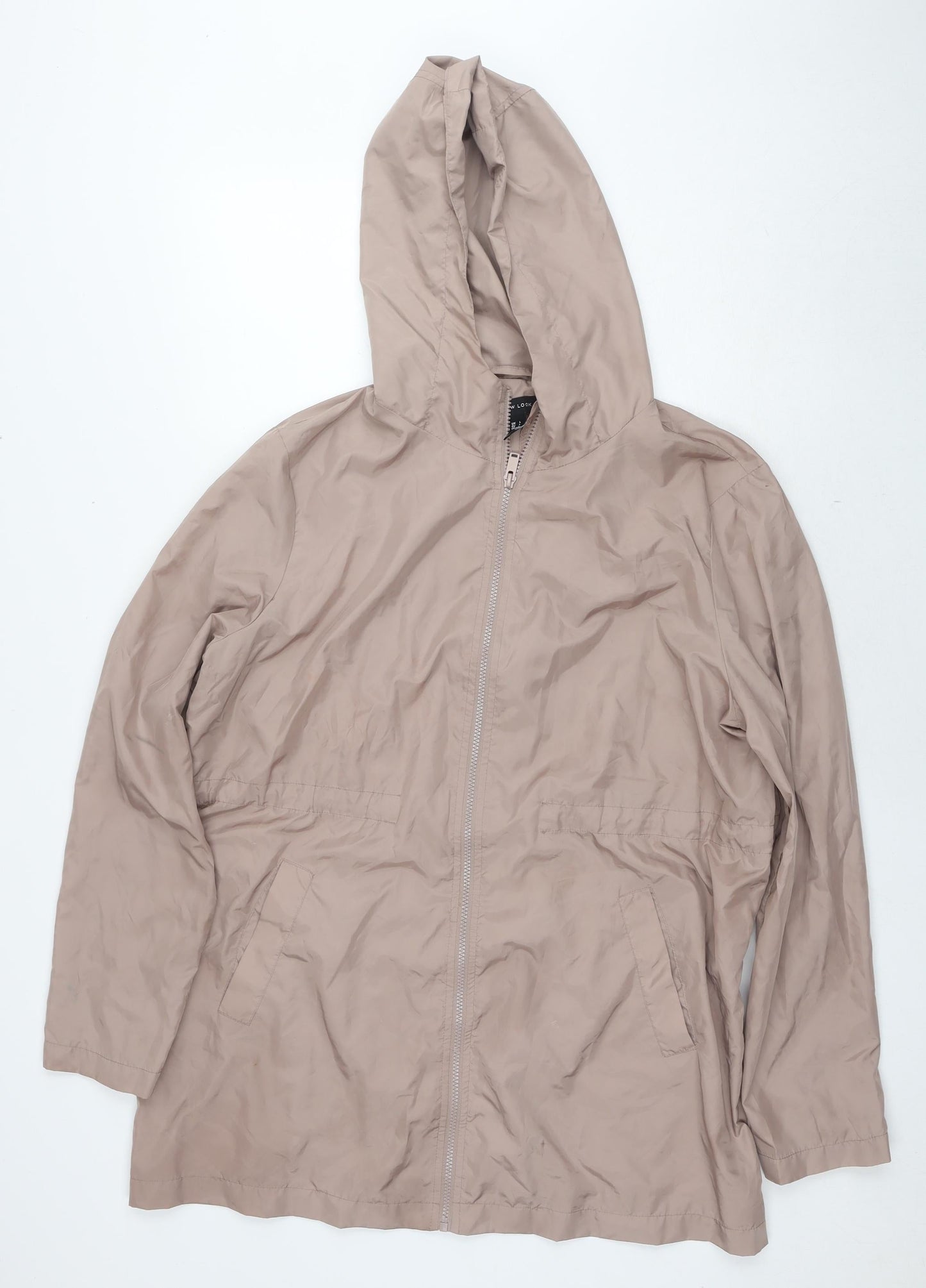 New Look Womens Beige Jacket Size L Zip