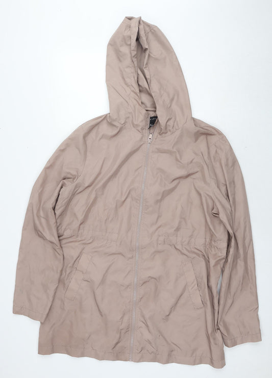 New Look Womens Beige Jacket Size L Zip