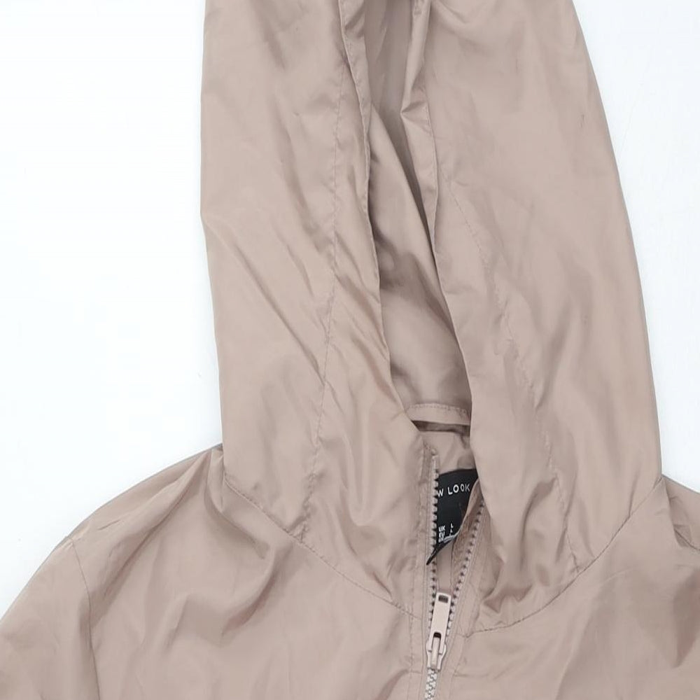New Look Womens Beige Jacket Size L Zip