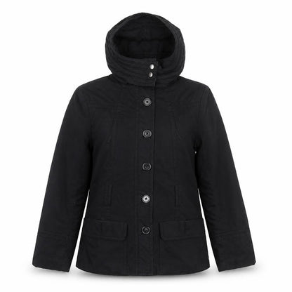 Womens UK Size 8 H&M Black Parka Coat
