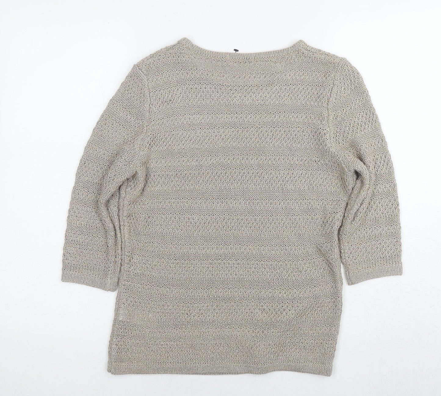 Womens UK Size 12 Marks and Spencer Beige Pullover Jumper