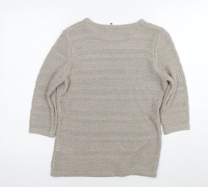 Womens UK Size 12 Marks and Spencer Beige Pullover Jumper