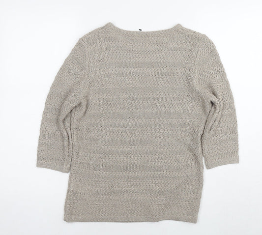 Womens UK Size 12 Marks and Spencer Beige Pullover Jumper