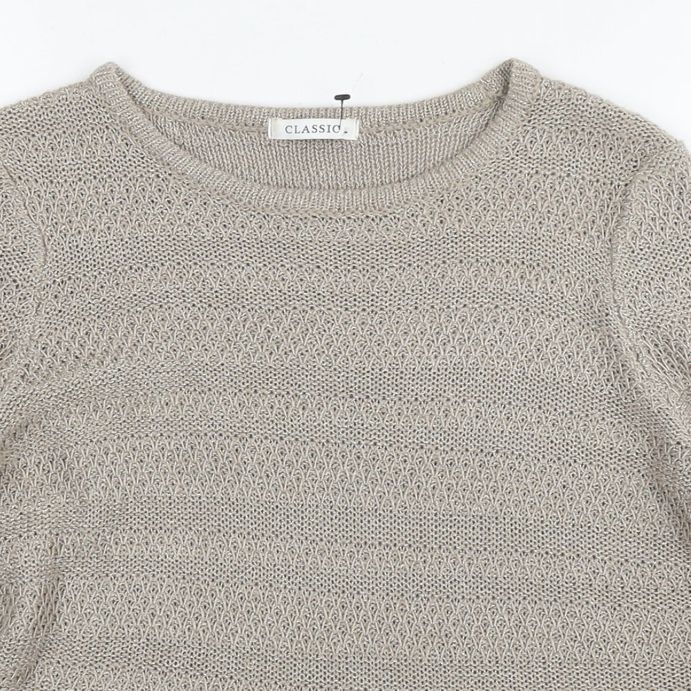 Womens UK Size 12 Marks and Spencer Beige Pullover Jumper