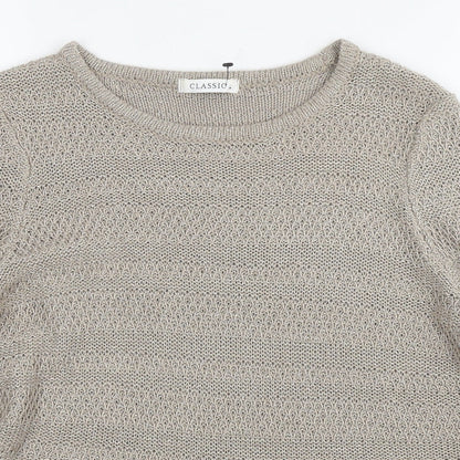 Womens UK Size 12 Marks and Spencer Beige Pullover Jumper