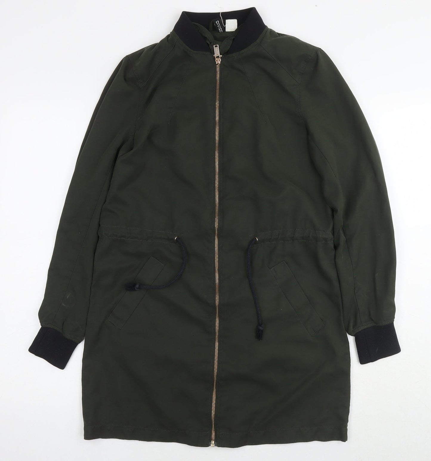 Womens UK Size 8 H&M Green Parka Coat