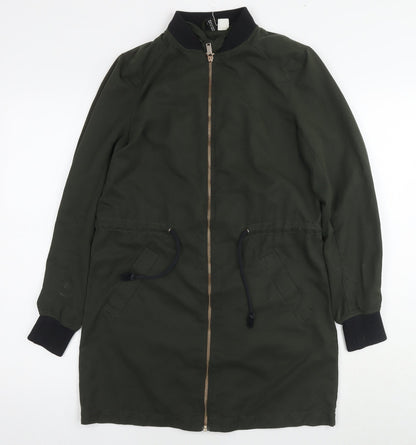 Womens UK Size 8 H&M Green Parka Coat