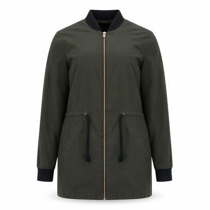 Womens UK Size 8 H&M Green Parka Coat