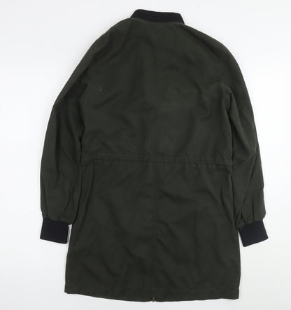 Womens UK Size 8 H&M Green Parka Coat