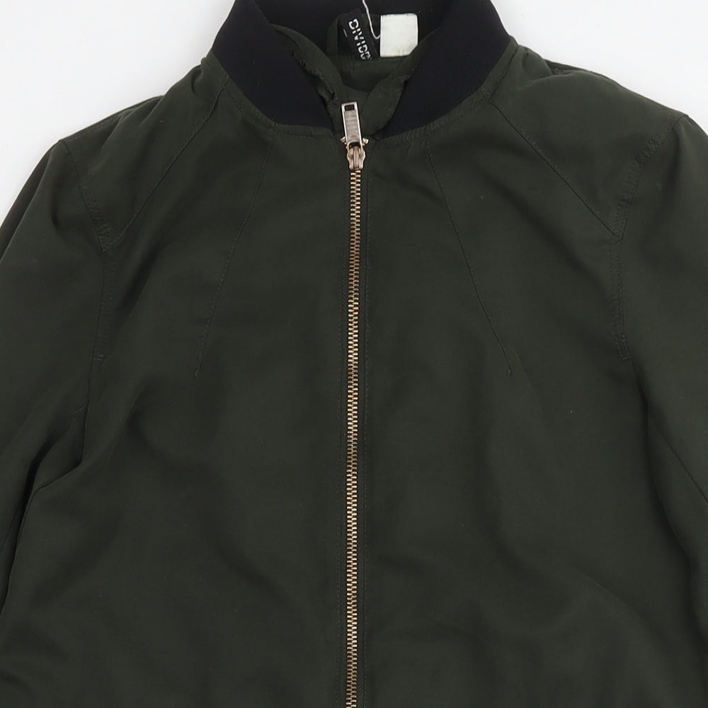 Womens UK Size 8 H&M Green Parka Coat