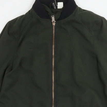 Womens UK Size 8 H&M Green Parka Coat
