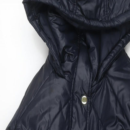 Womens UK Size L Marks and Spencer Blue Quilted Coat