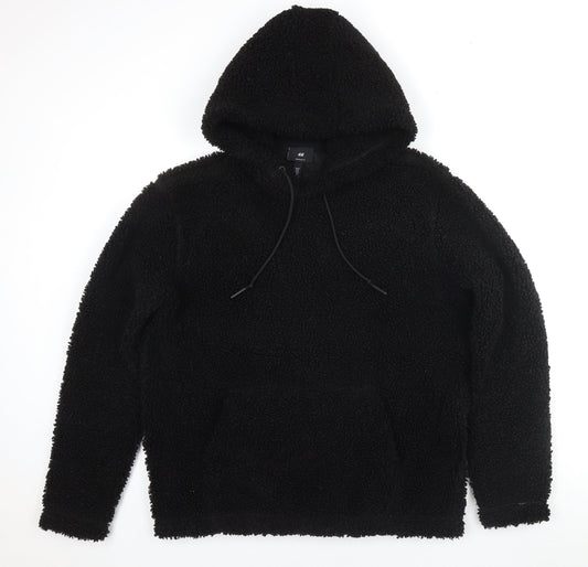 H&M Womens Black Polyester Pullover Sweatshirt Size M Pullover