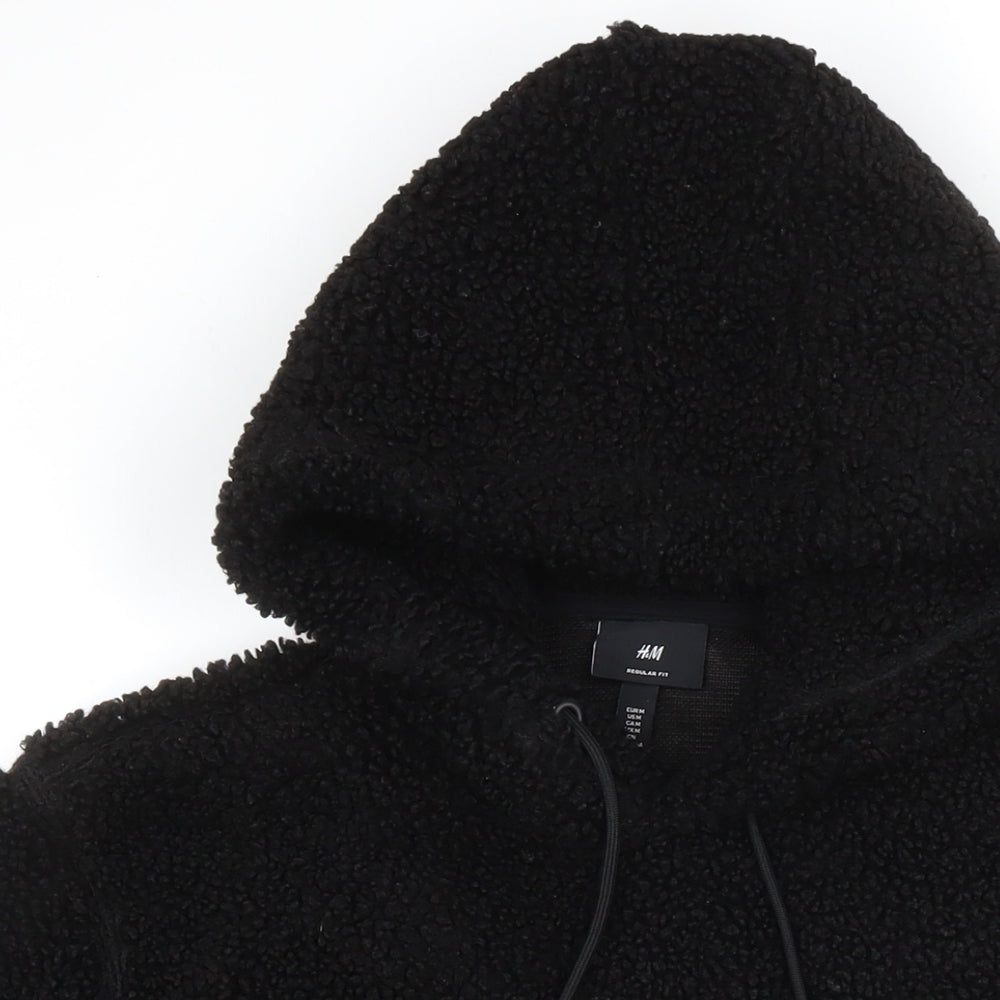 H&M Womens Black Polyester Pullover Sweatshirt Size M Pullover