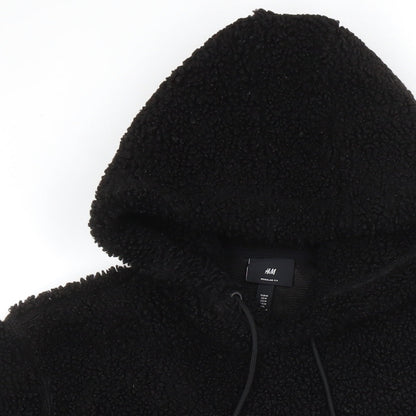 H&M Womens Black Polyester Pullover Sweatshirt Size M Pullover