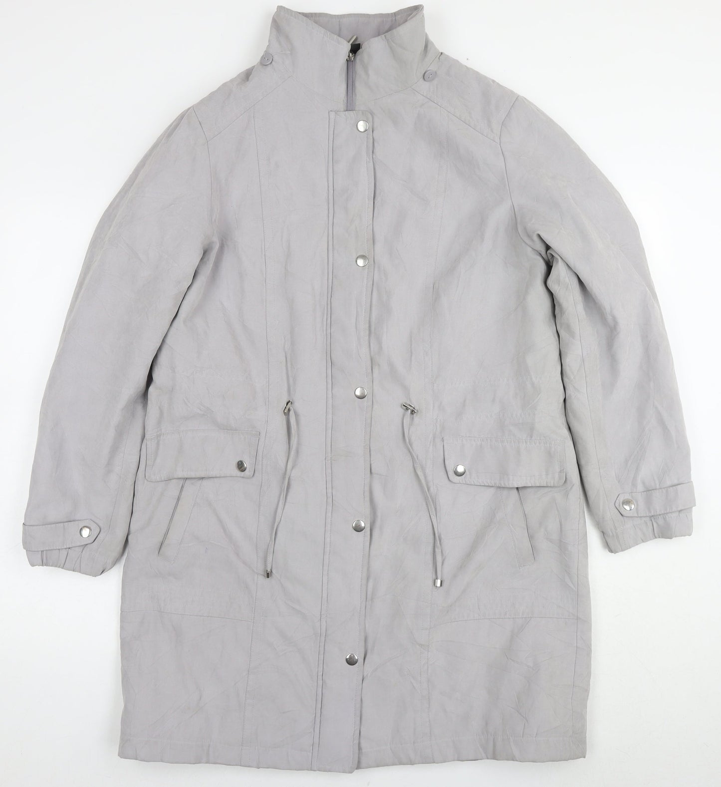 Womens UK Size 14 Bonmarché Grey Overcoat
