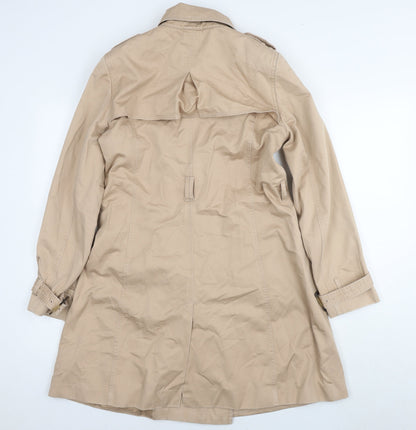 Womens UK Size 12 Marks and Spencer Beige Trench Coat