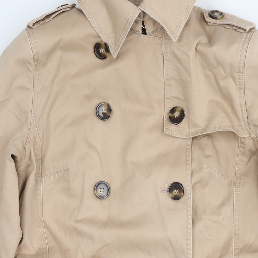 Womens UK Size 12 Marks and Spencer Beige Trench Coat