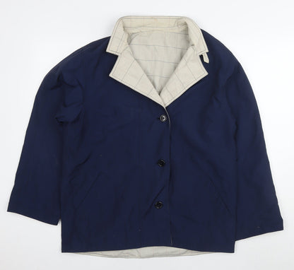 Womens UK Size 12 BHS Blue Bomber Jacket