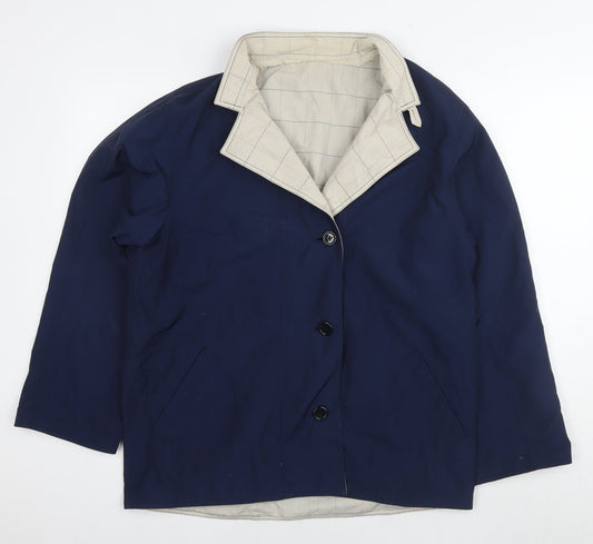 Womens UK Size 12 BHS Blue Bomber Jacket