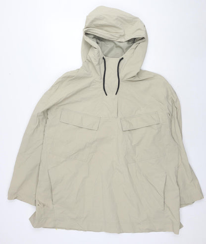 H&M Womens Beige Anorak Jacket Size XL Snap