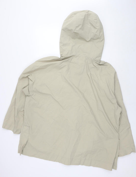 H&M Womens Beige Anorak Jacket Size XL Snap