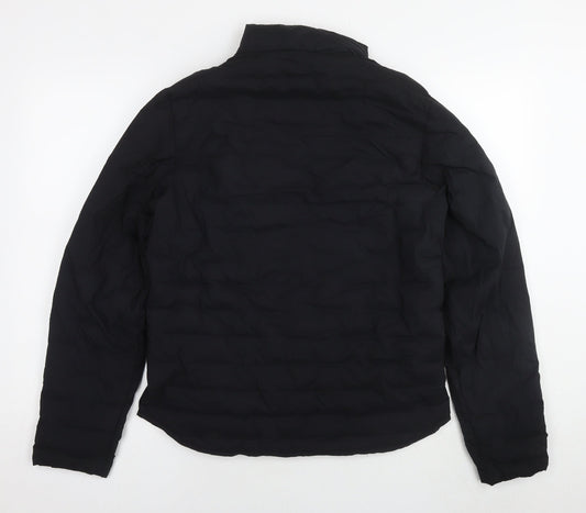 Autograph Mens Black Puffer Jacket Coat Size L Zip