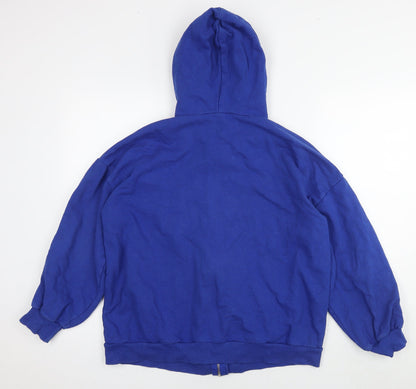 Womens UK Size S Boohoo Blue Full Zip Hoodie