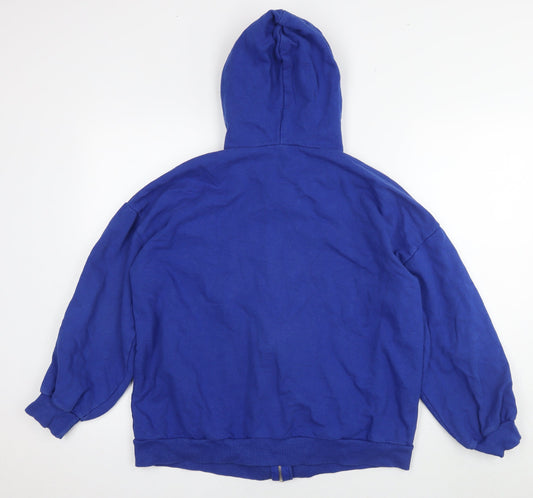 Womens UK Size S Boohoo Blue Full Zip Hoodie
