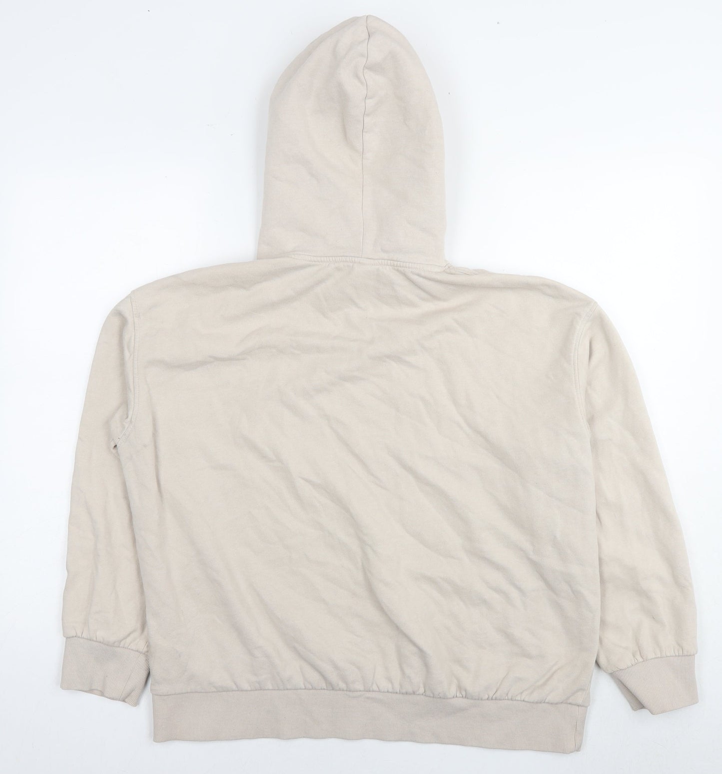 H&M Womens Beige Cotton Pullover Hoodie Size S Pullover - N.Y.C