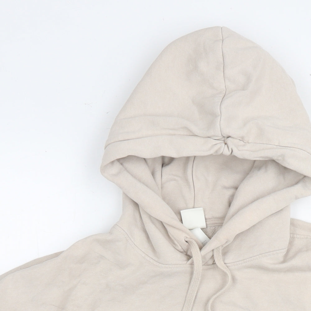 H&M Womens Beige Cotton Pullover Hoodie Size S Pullover - N.Y.C