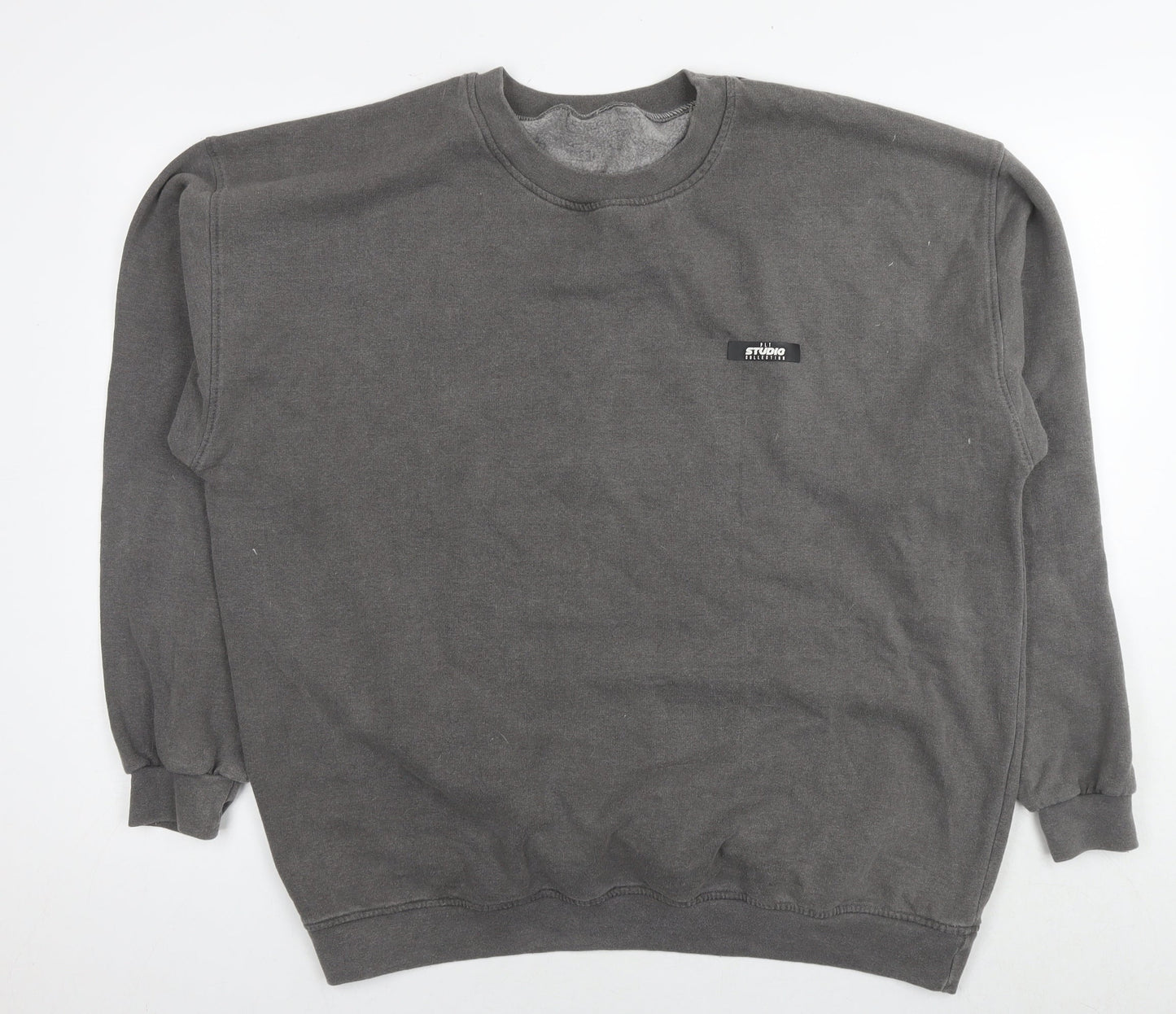 Mens UK Size S PRETTYLITTLETHING Grey Pullover Sweatshirt